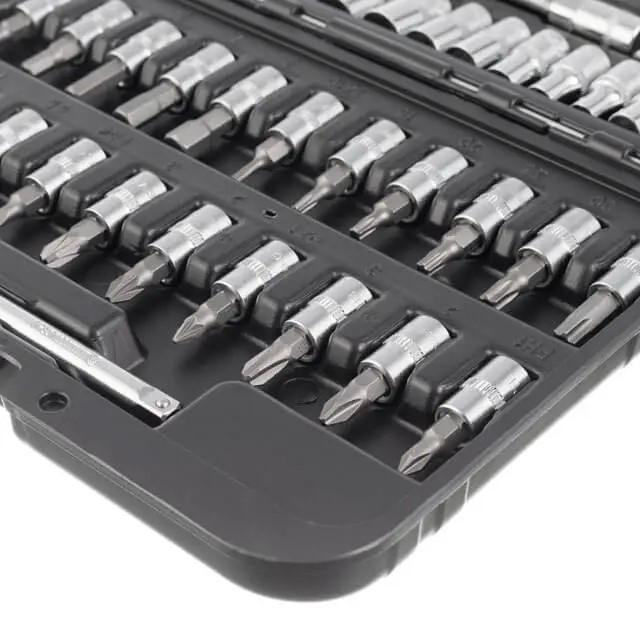 Набір інструментів 1/4" Cr-V INTERTOOL ET-8046 - фото 5 Набір інструментів 1/4" Cr-V INTERTOOL ET-8046 - фото 5