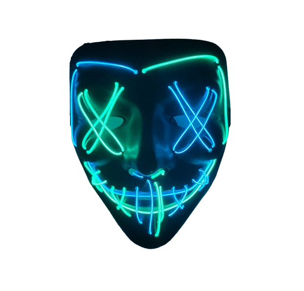 Маска неоновая Purge Mask AJS для клубов Бирюзово Зеленый (3900)