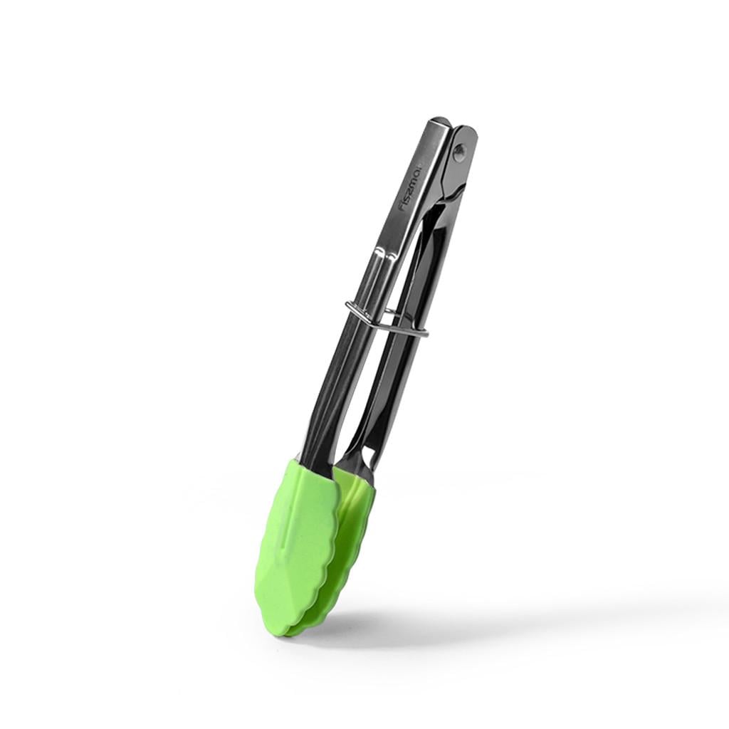 Щипцы с силиконовыми наконечниками Fissman 18x3,5x2,5 из нержавеющей стали (PR-7718.3.TG)
