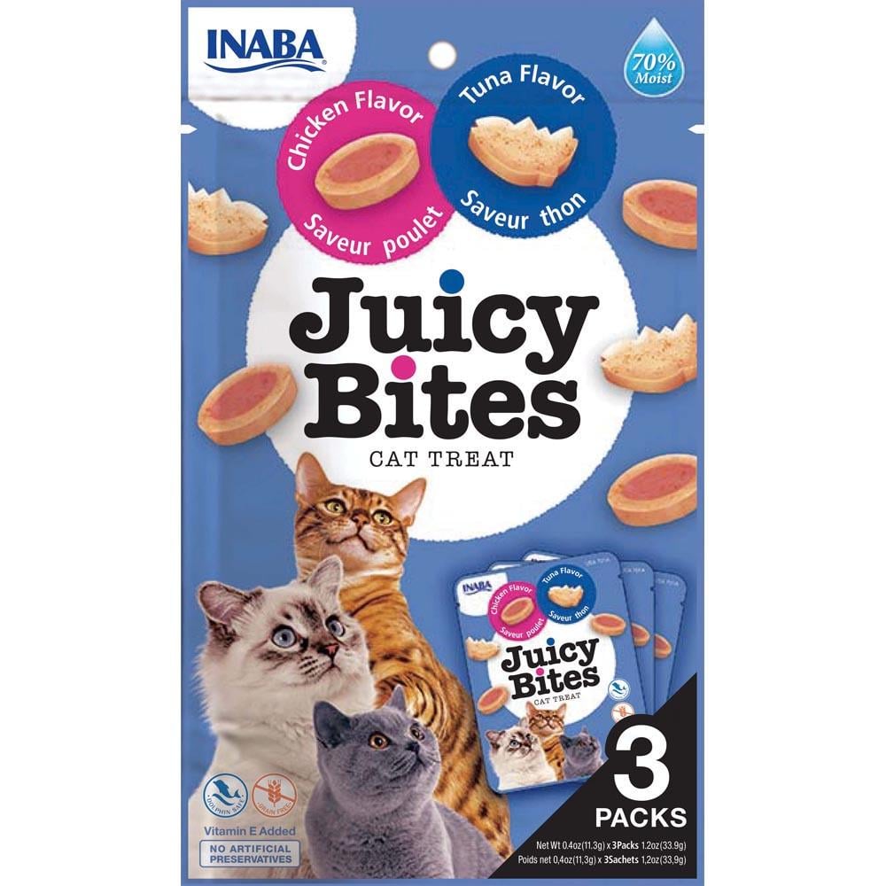 Ласощі для кішок Inaba Juicy Bites Соковиті снеки зі смаком курки та тунця 3 шт./уп. (1928438099)