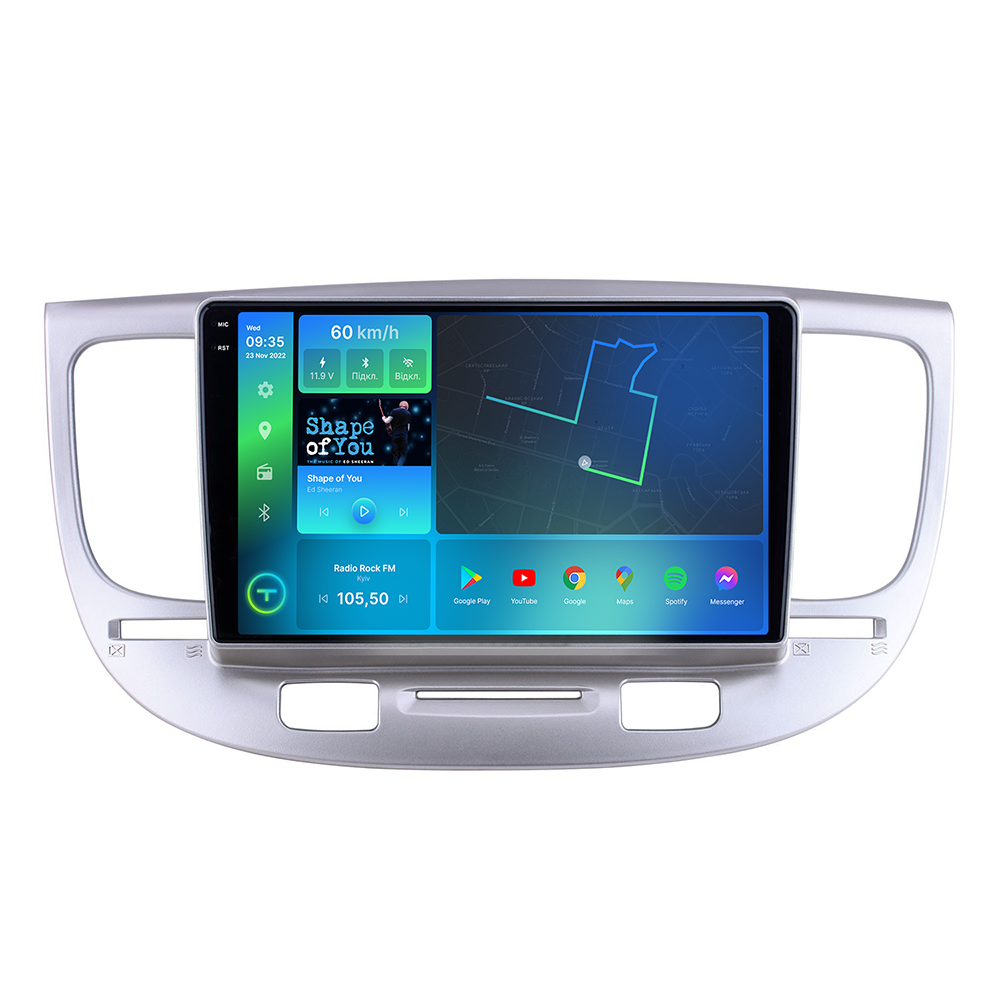 Автомагнитола штатная Torssen 2K F9432 для Kia Rio 2005-2011 г. 4G/Carplay/DSP 4/32 GB 9" (202303263)