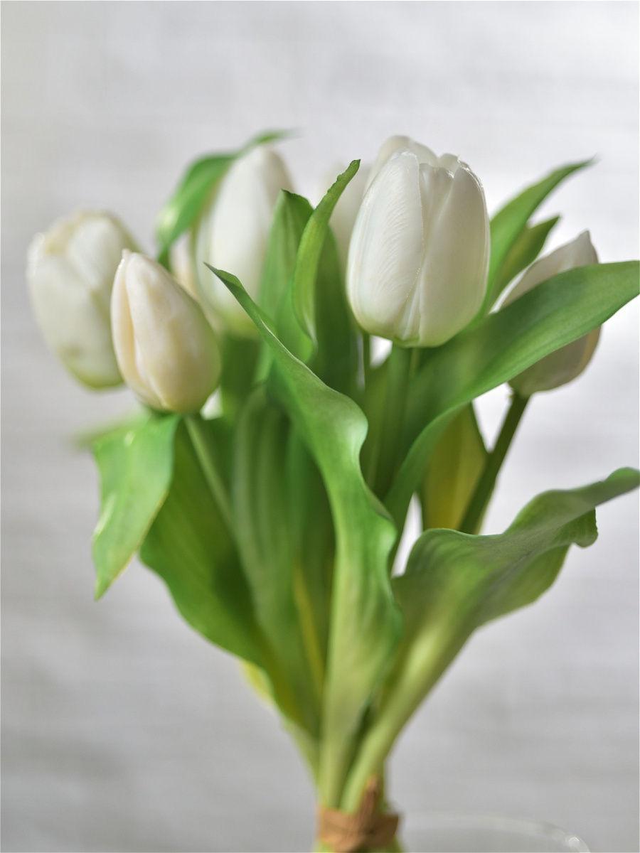 Тюльпан букет Indigo Premium 7 голів 30 см Білий (73229-1) - фото 2 Тюльпан букет Indigo Premium 7 голів 30 см Білий (73229-1) - фото 2