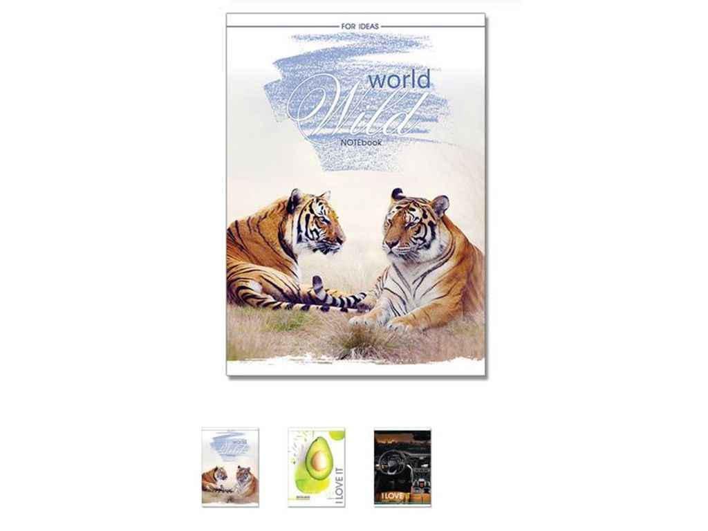 Тетрадь в клетку Бріск 80 л. 10 шт. А5 GOLD ТВ-79 №3618 Яркий микс (965546)