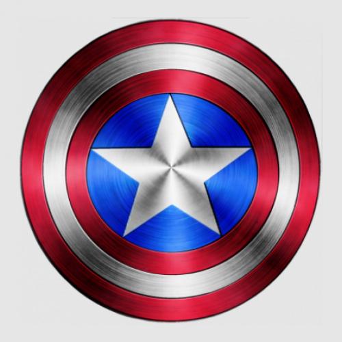 Стикер Щит Капитана Америка 4,9x5 см Разноцветный (21806459)