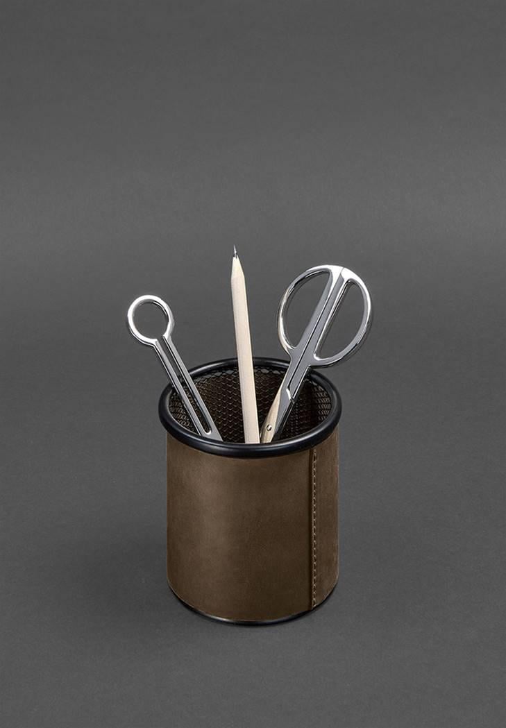 Набор для рабочего стола из натуральной кожи 1.0 Crazy Horse Темно-коричневый (A-027510) - фото 9