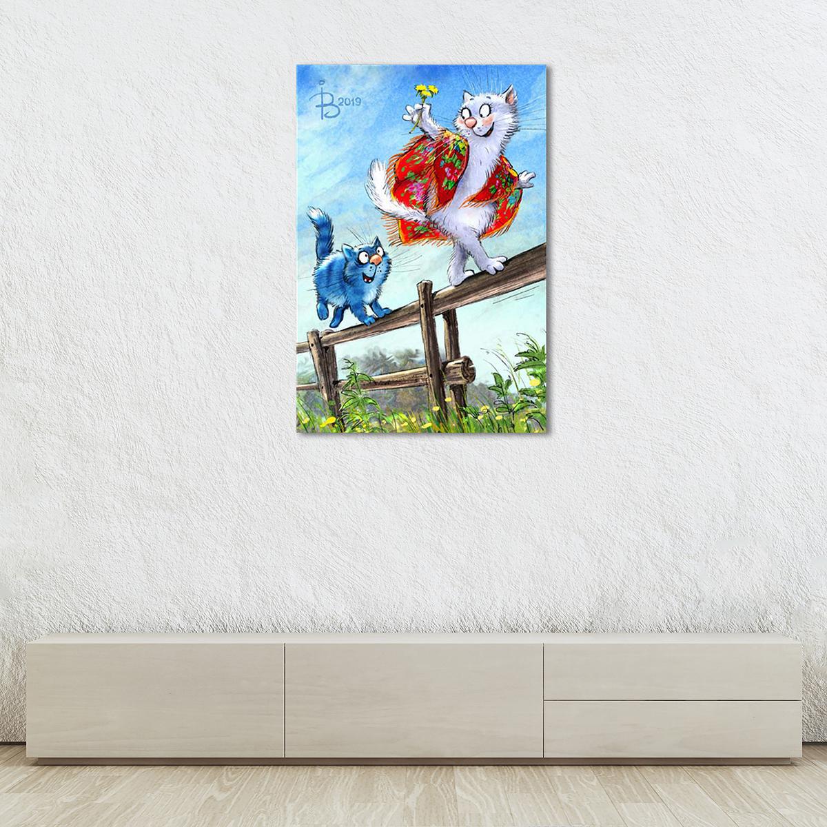 Модульная картина Догонялки 1 модуль 70x105 см (_rinaz_2019192604)