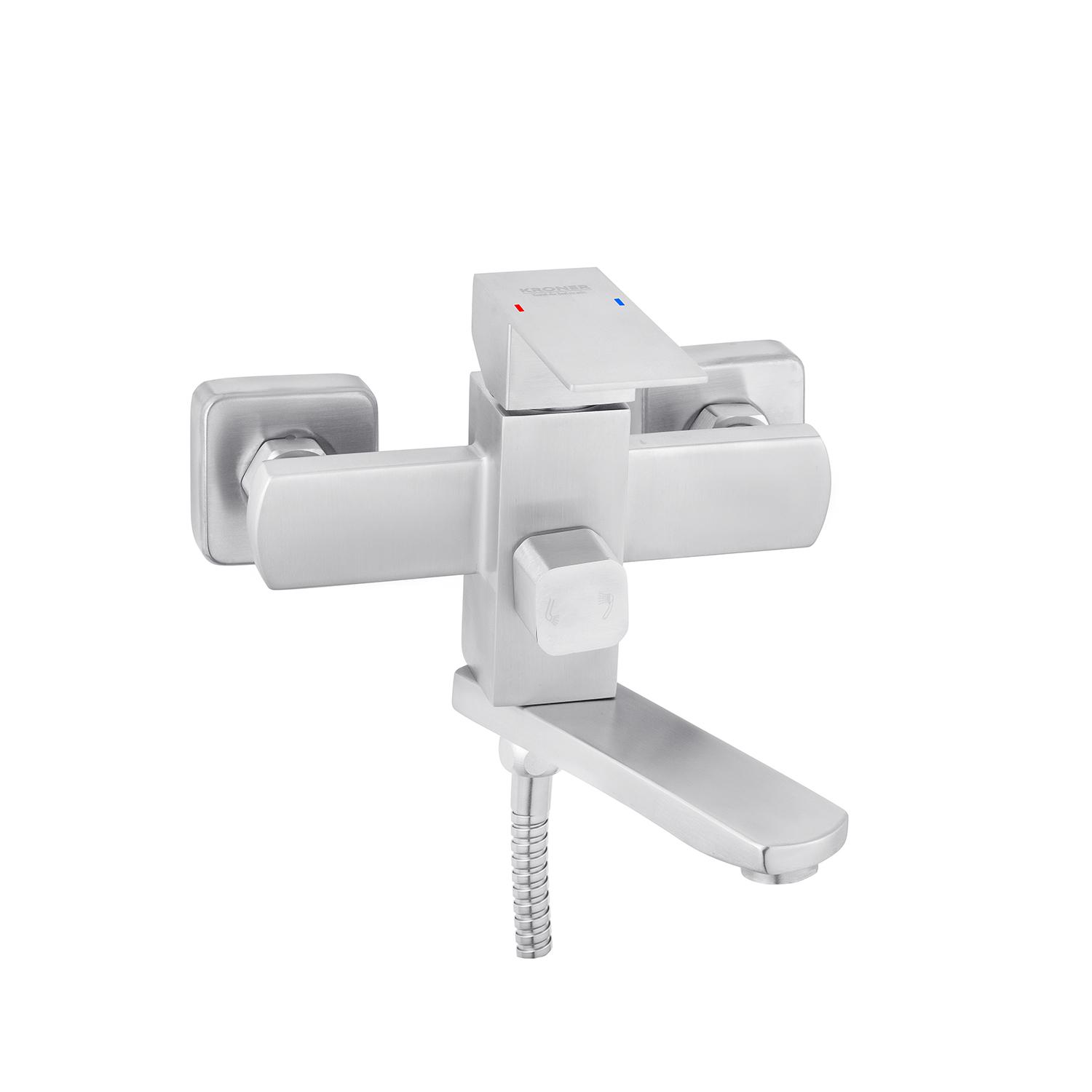 Смеситель-кран для ванной Kroner KRP Edelstahl Kubus ESG060 (KR23012Y) - фото 3 Смеситель-кран для ванной Kroner KRP Edelstahl Kubus ESG060 (KR23012Y) - фото 3