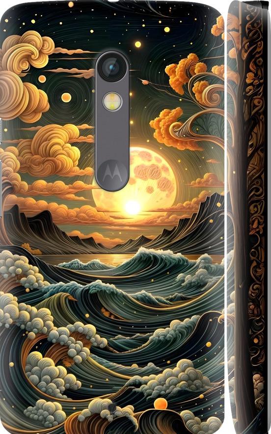 Чехол на Motorola Moto X Play Арт волны (6332m-459-42517)