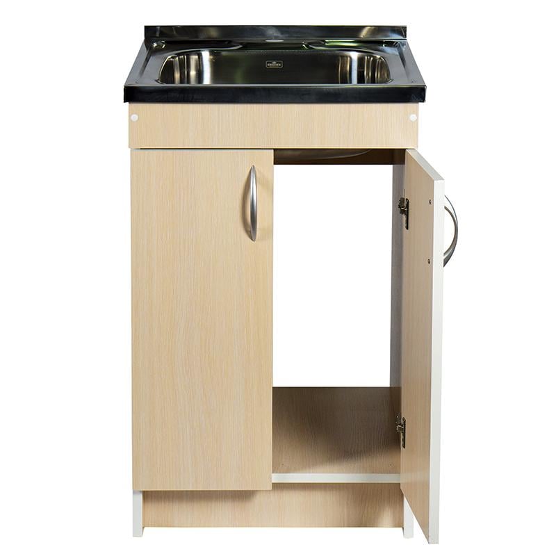 Тумба для кухни с мойкой и сифоном 50х60 см Дуб молочный (25402815) - фото 2