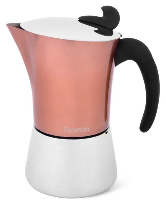 Кавоварка гейзерна Fissman Henrietta Gold на 6 чашок 360 мл (FN-3317)