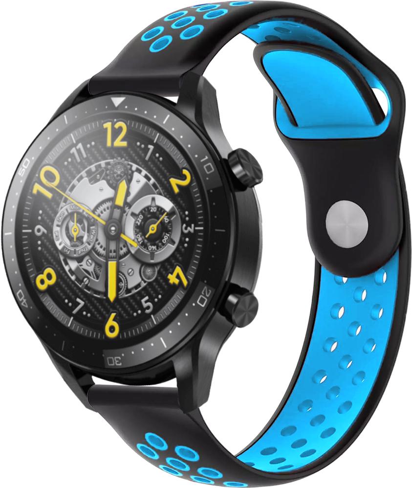 Ремінець Sport для Realme Watch S Pro 22 мм Black Sky Blue (23055-6A)