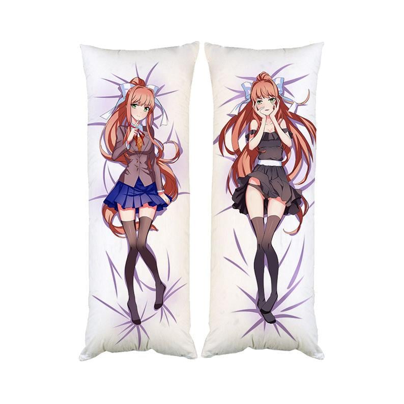 Подушка дакимакура Моника Доки Доки Литературный клуб декоративная ростовая для обнимания 50x170 см (1834022353)