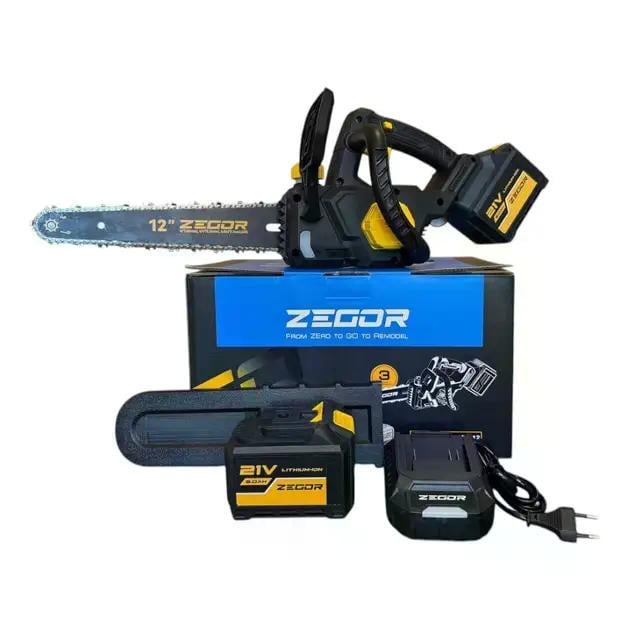 Пила цепная аккумуляторная Zegor CSPB-21BL-12 PROFESSIONAL АКБ 2 шт. 21V 6 Ah (38472503)