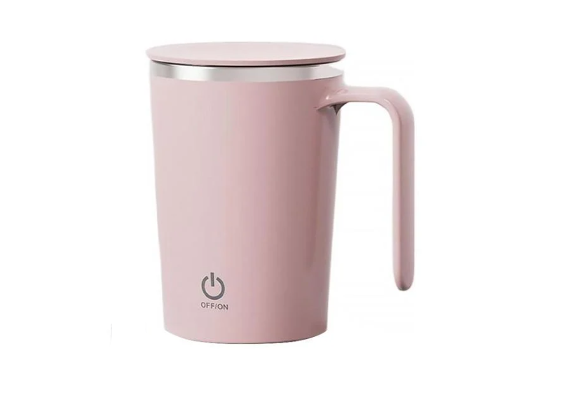 Чашка магнитная для смешивания напитков автоматическая 400 мл Розовый (wh017) Чашка магнитная для смешивания напитков автоматическая 400 мл Розовый (wh017)