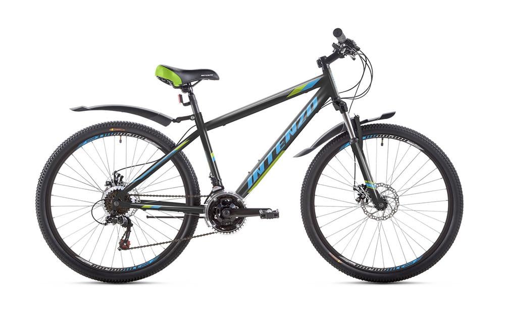 Велосипед спортивный Intenzo Forsage MTB 26" 15" Черный/Зеленый (8751359e)