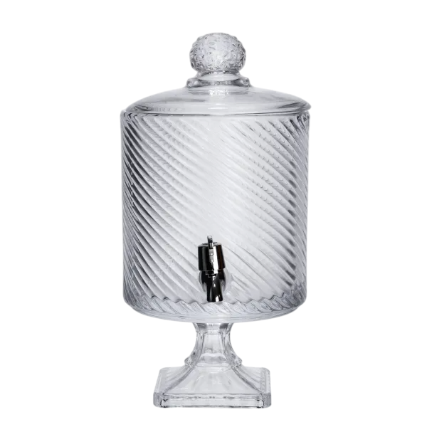 Лимонадница на ножке с краном стеклянная 4,5 л Прозрачный Лимонадница на ножке с краном стеклянная 4,5 л Прозрачный