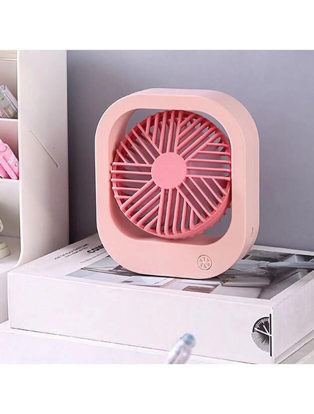 Вентилятор настільний акумуляторний DianDi Fashion Fan SQ 2177A з USB-зарядкою Рожевий (11340689) - фото 2