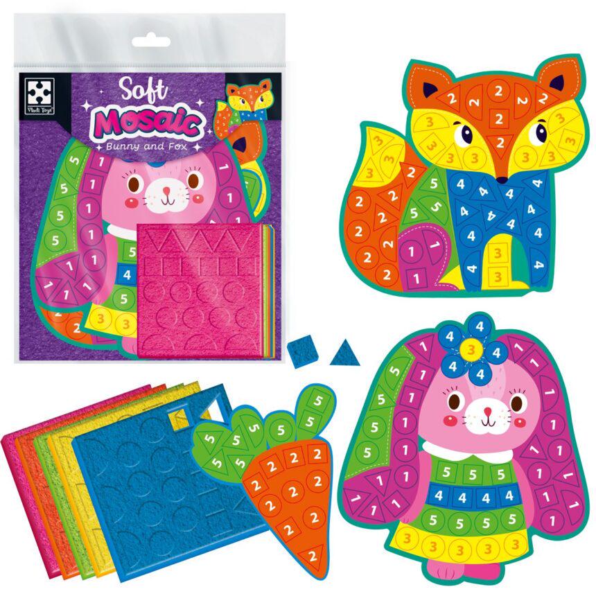 Набір для творчості з плюшевою мозаїкою Vladi Toys Зайченя та Лисиця (VT4511-16)