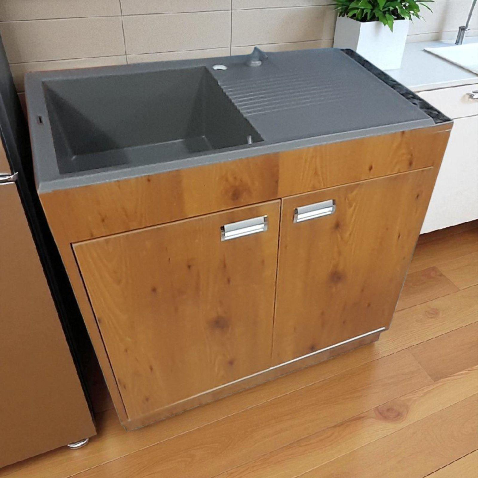 Тумба кухонна пластикова Mikola-M із покриттям HPL 3169 мат з кам'яною мийкою Адамант 90 см (2413) - фото 10 Тумба кухонна пластикова Mikola-M із покриттям HPL 3169 мат з кам'яною мийкою Адамант 90 см (2413) - фото 10