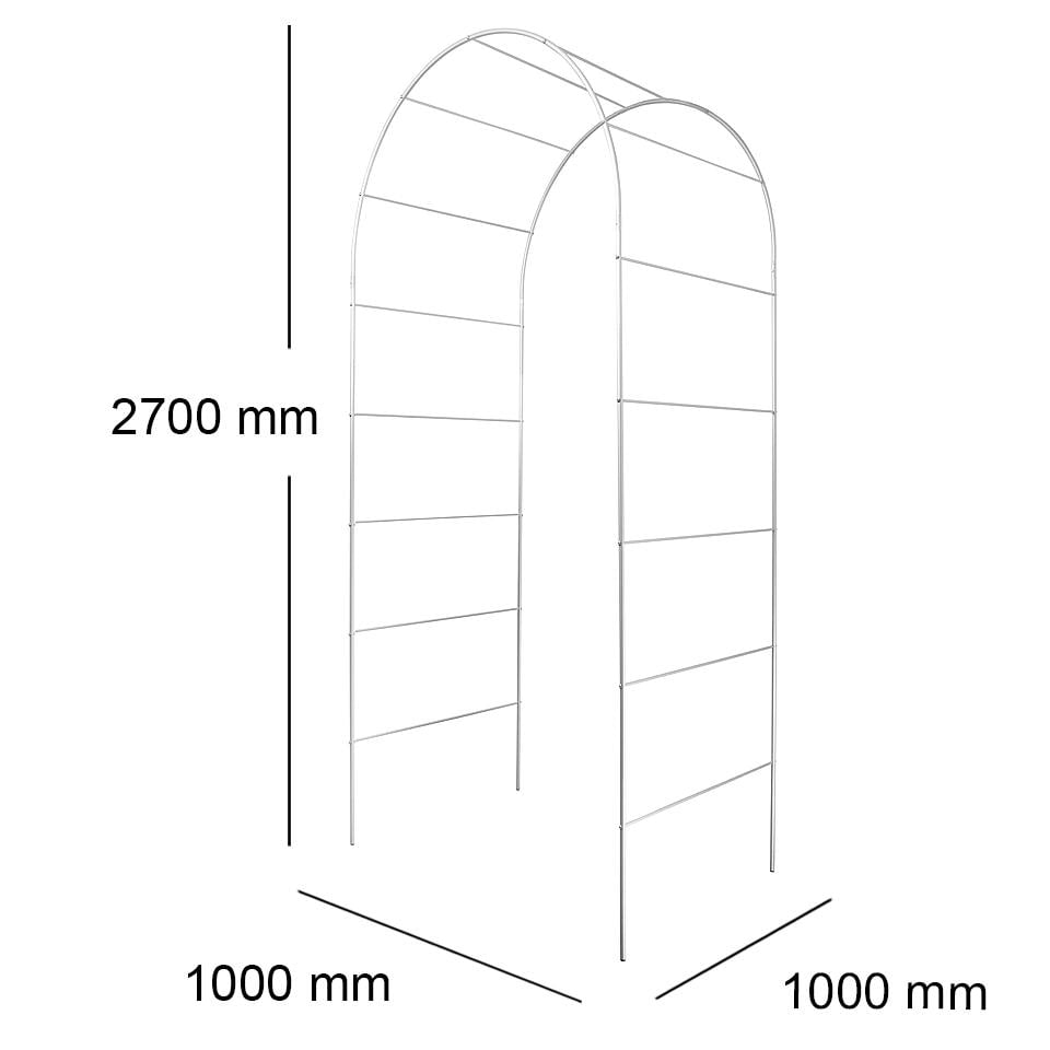 Опора для рослин арка садова 2700х1000х1000 мм d 16 мм/d 8 мм (АС-D16/D8-2700*1000*1000) - фото 2