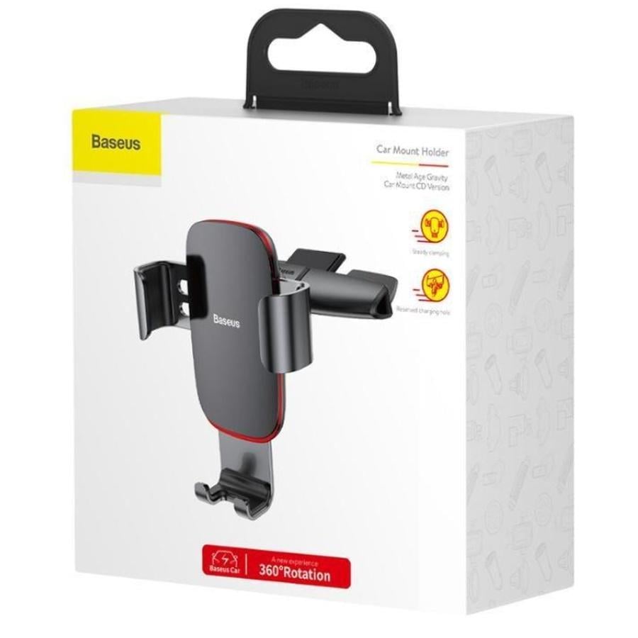 Автотримач для телефону BASEUS Metal Age Gravity Car Mount CD Version Black (SUYL-J01)