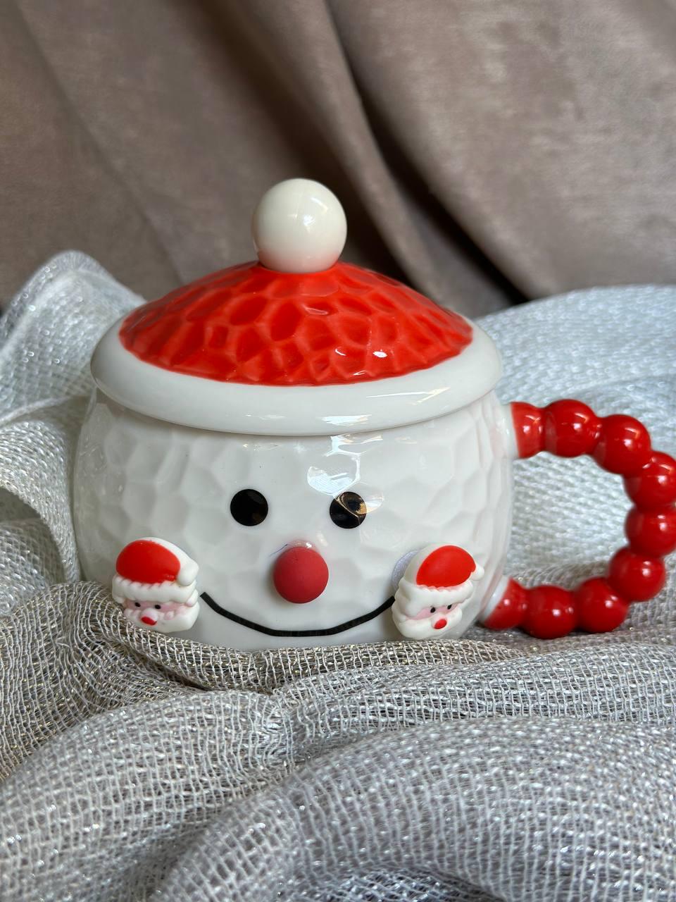 Чашка с крышкой новогодняя Snowman R32285 380 мл