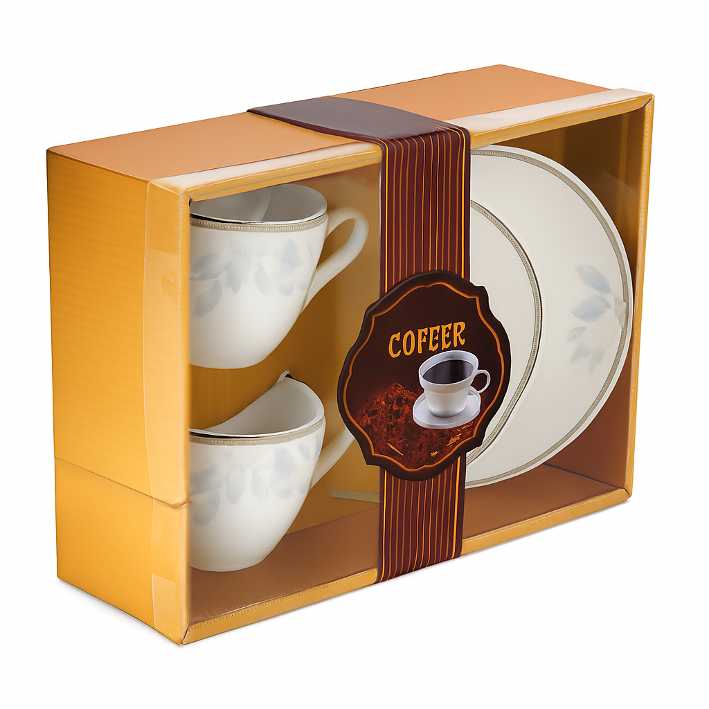 Сервиз для кофе Floral R34234-1 2 чашки 230 мл/2 блюдца Белый (29596763)