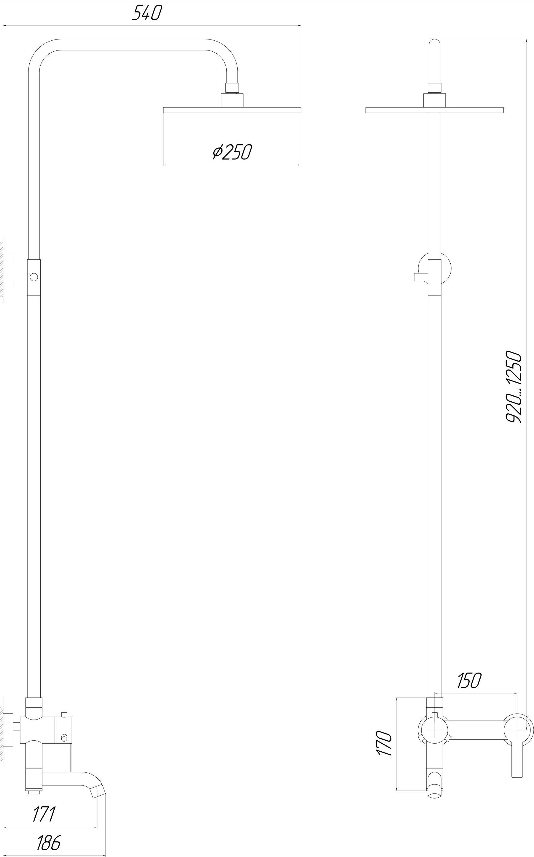 Душова система Globus Lux ALPEN SBT1-SH-02 - фото 2