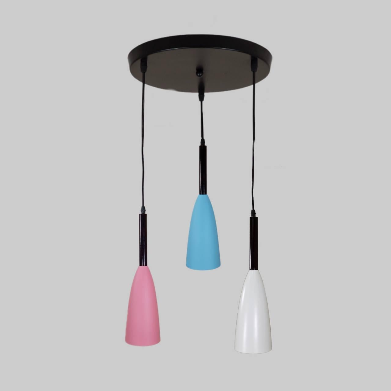 Люстра на 3 лампы Голубой/Белый/Розовый (910-RY635-3 MULT)