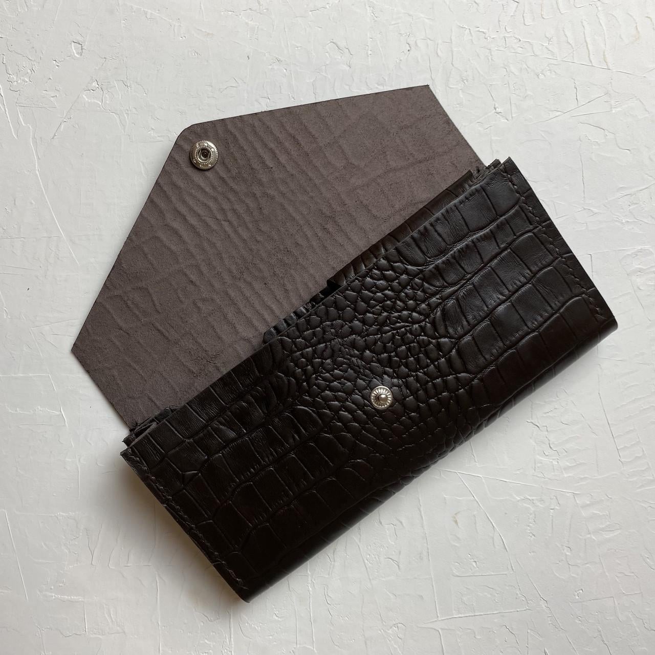 Кошелек женский кожаный Stedley leather Классик 1.0 Коричневый кайман (30641048)