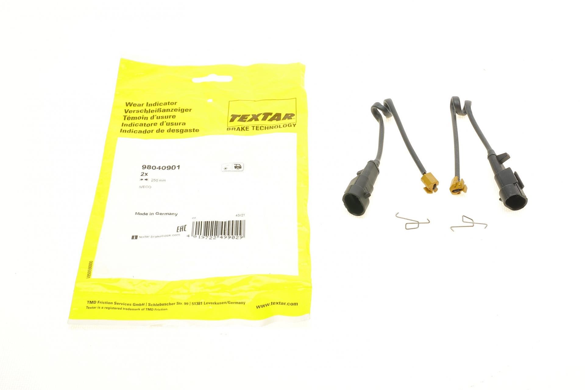 Датчик зносу гальмівних колодок задніх Iveco Daily 99-2 шт. (98040901) Датчик зносу гальмівних колодок задніх Iveco Daily 99-2 шт. (98040901)