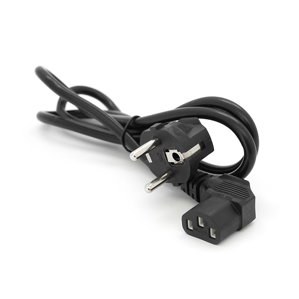 Кабель питания Schuko угловой PC-186A CEE7/7-C13 для серверов и ПК 1,2 м (YUT_V10366)