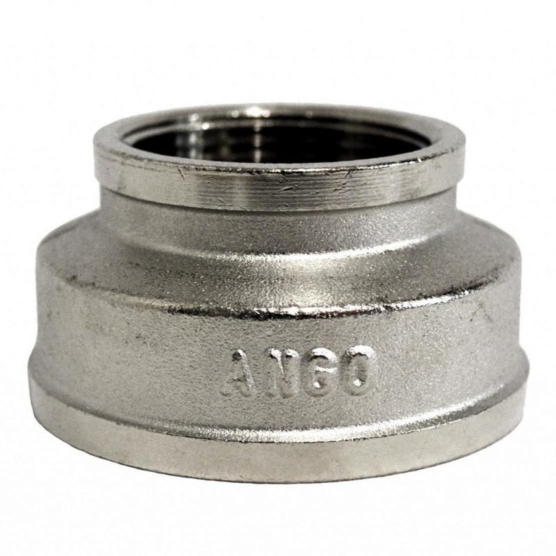 Муфта перехідна Ango 2х1 1/4" внутрішнє різьблення латунь нікельована - фото 2 Муфта перехідна Ango 2х1 1/4" внутрішнє різьблення латунь нікельована - фото 2