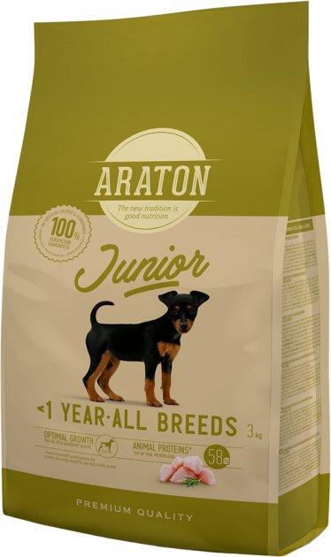 Корм сухой полноценный для щенков всех пород ARATON JUNIOR All Breeds 3 кг (ART45962)