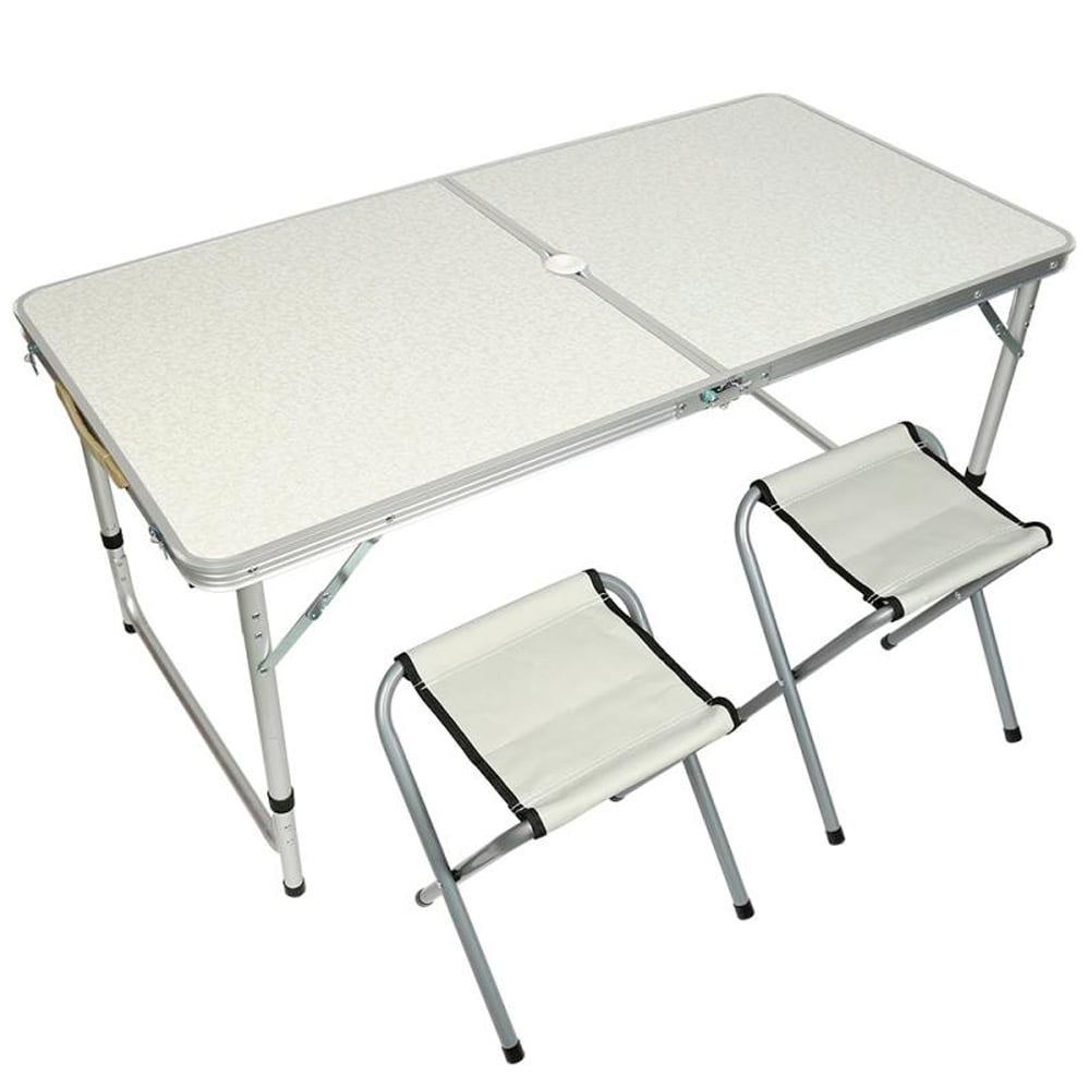 Складной туристический стол для пикника с 4 стульями FOLDING TABLE Белый (120.391)
