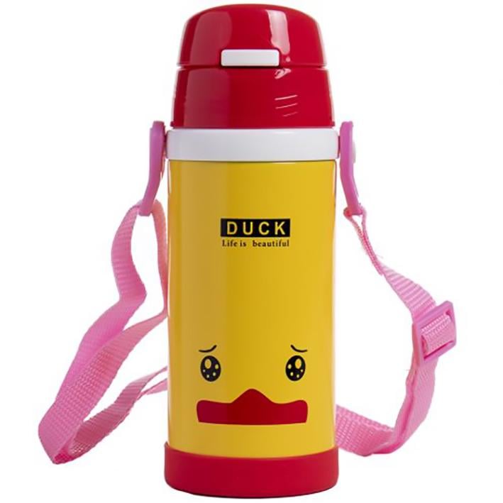 Термос-поилка с ремешком Stenson 500 мл Утка (MMS-MT-2087)