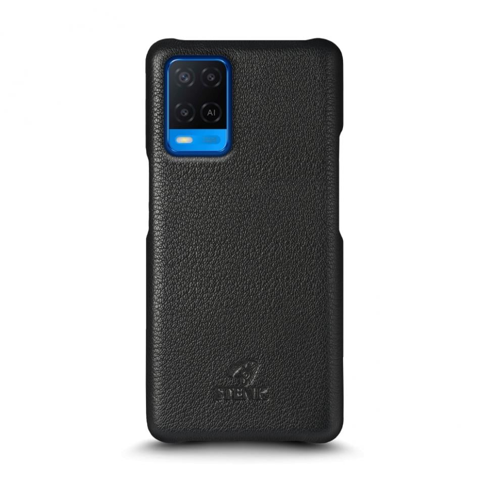 Кожаная накладка Stenk Cover для OPPO A54 Черный (69361)