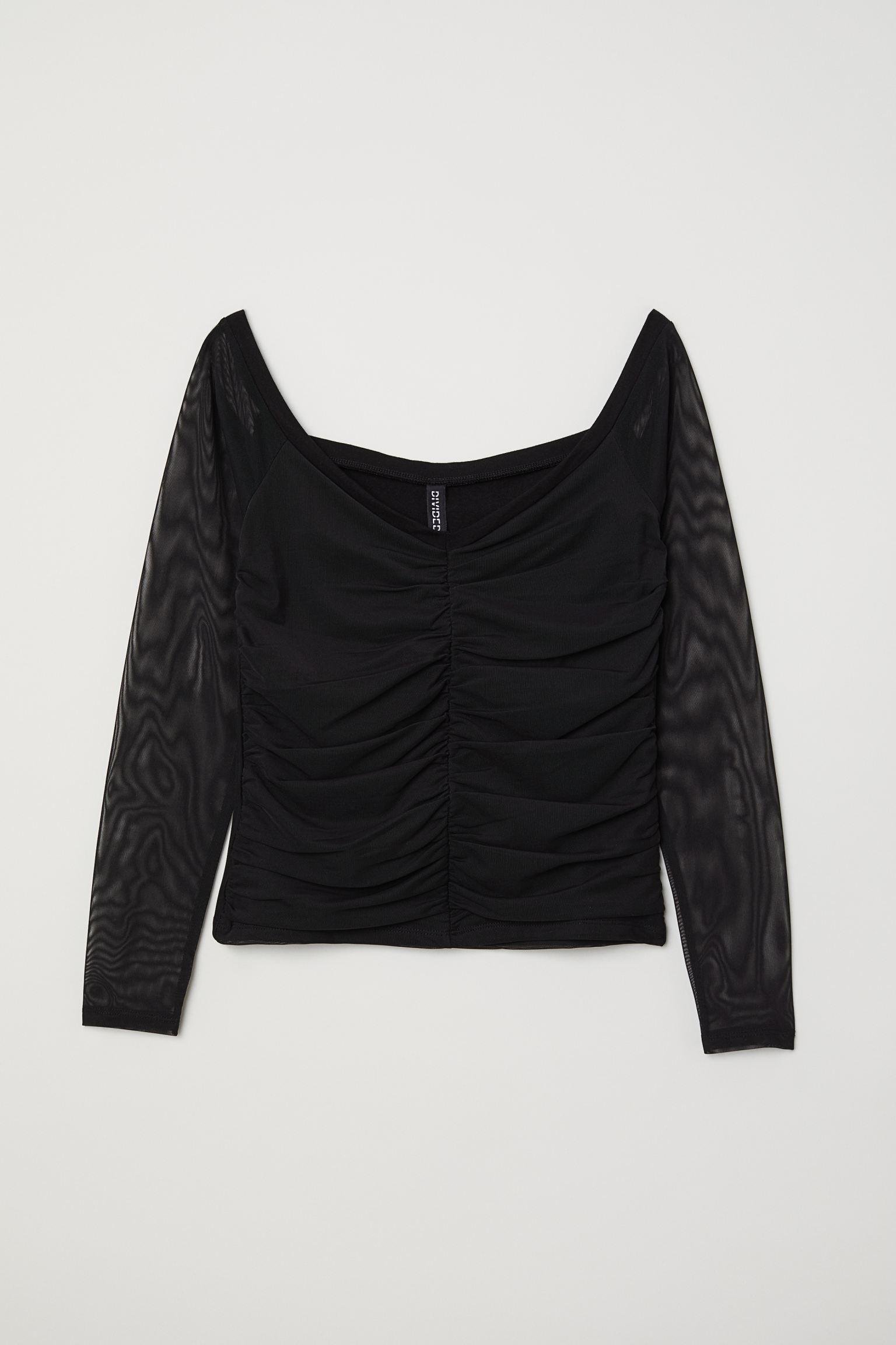 Блуза H&M XXS Черный (712634754)