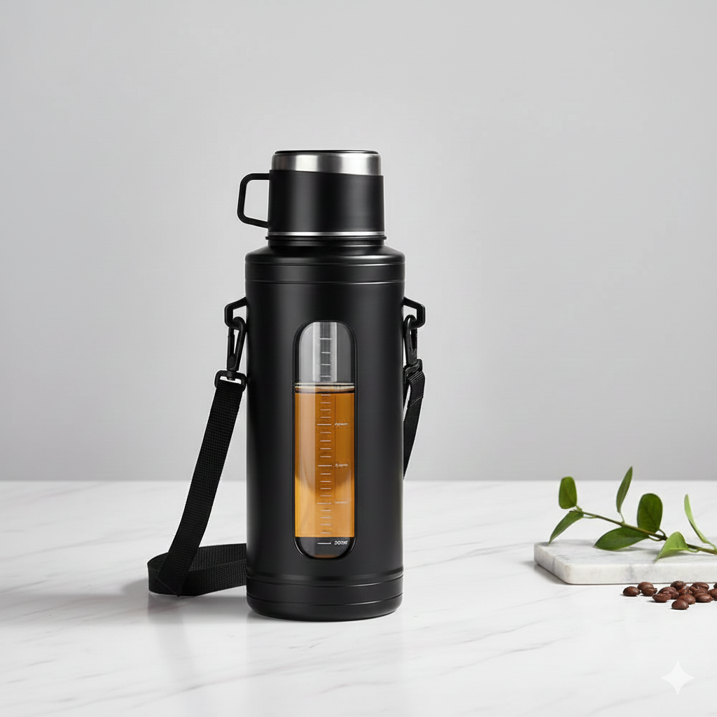 Термос с двойными стенками BPA free прозрачное окно 1500 мл Черный (2831224797) - фото 14 Термос с двойными стенками BPA free прозрачное окно 1500 мл Черный (2831224797) - фото 14