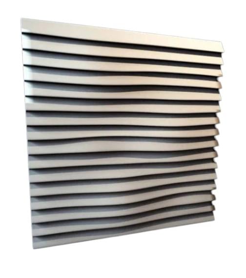 3D-панель гіпсова декоративна Лінії під фарбування 500x500x30 мм Білий (30635492)