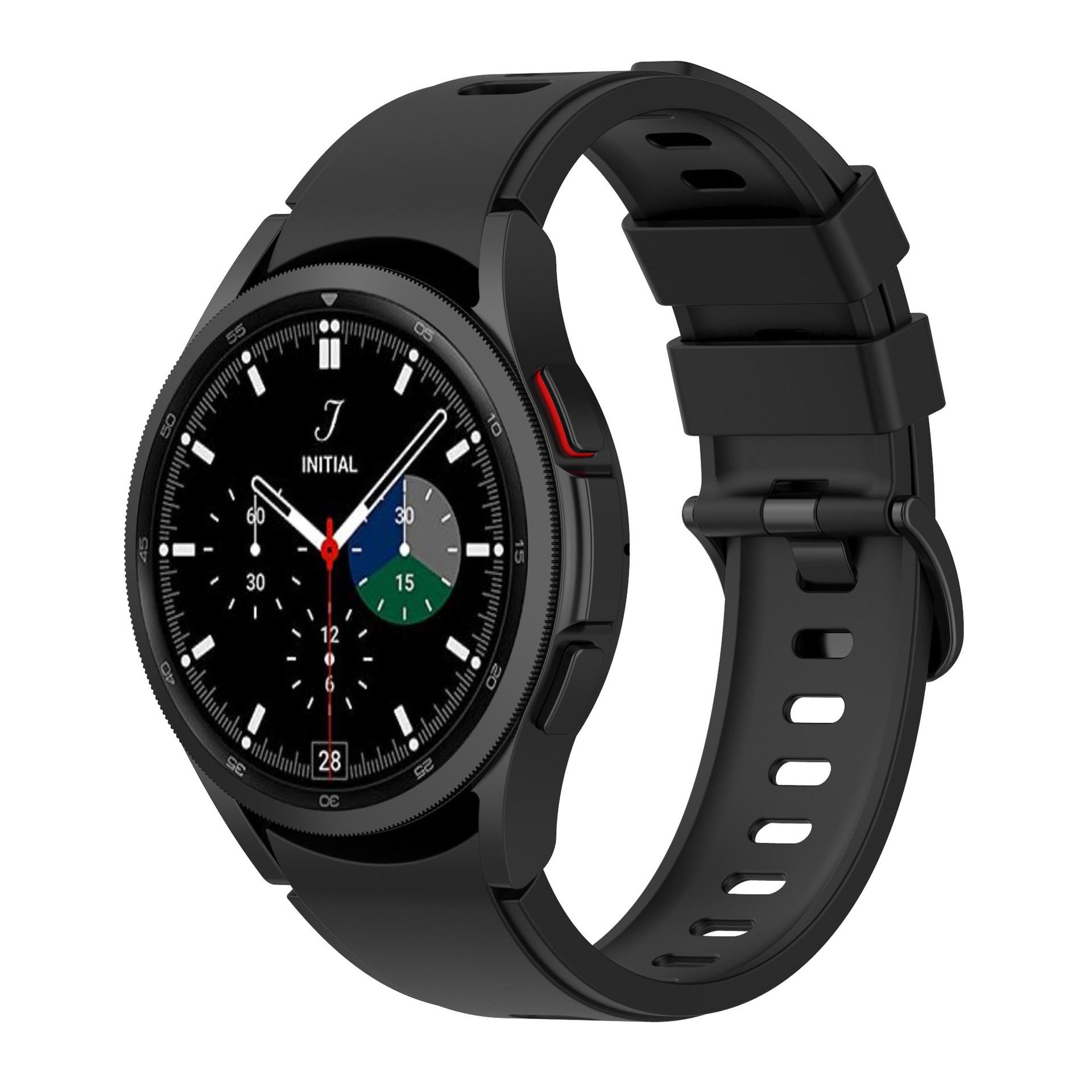 Браслет силіконовий Watchbands RiccoOne для Samsung Galaxy Watch 6 Classic 43/47 мм Чорний (EP09-6WB93018138)