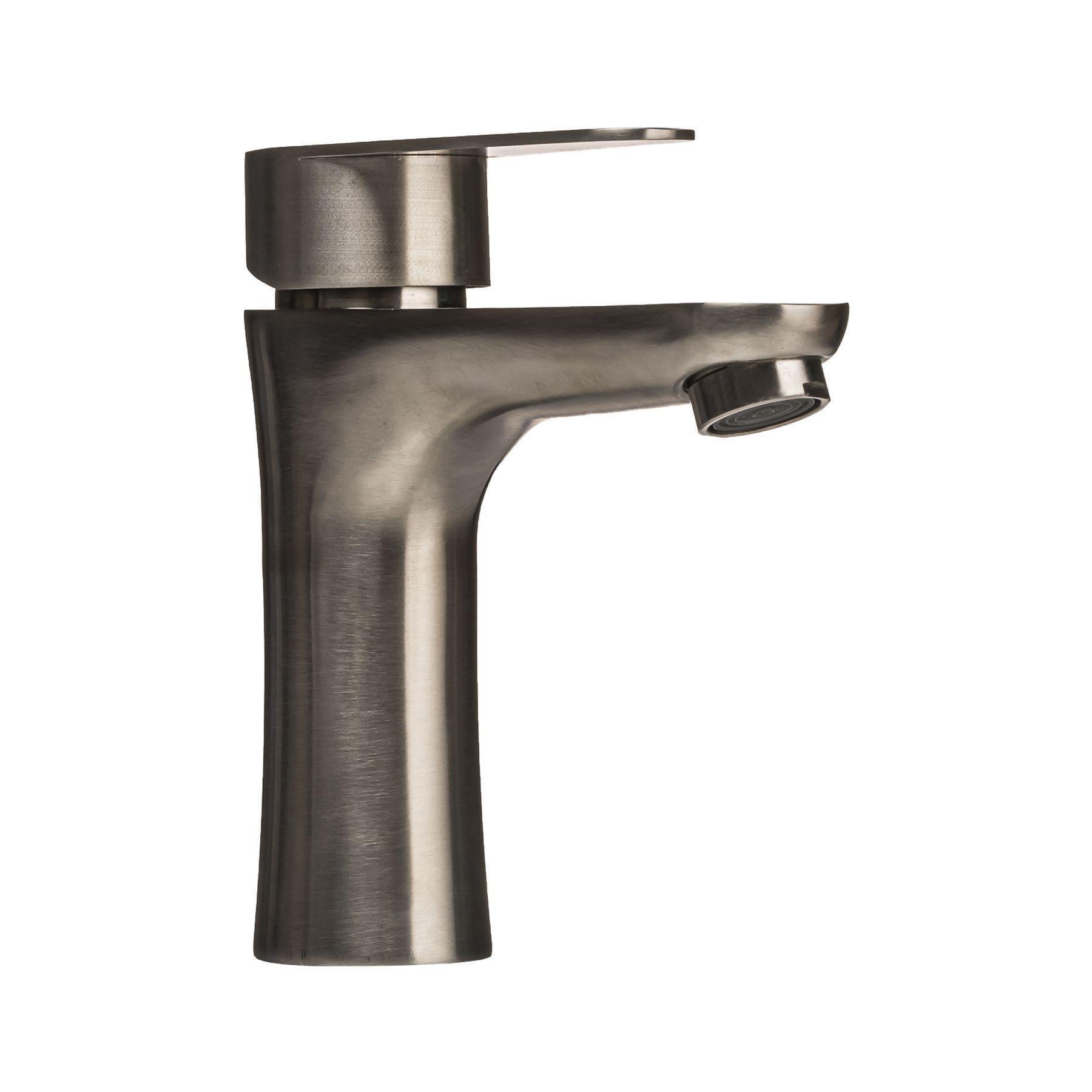 Смеситель для умывальника Globus Lux нержавеющая сталь Сатин (16095)