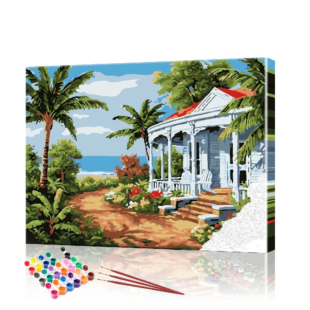 Картина по номерам ArtSale Шале на пляже PBN0455 40х50 см