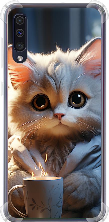 Чехол на Samsung Galaxy A30s A307F White cat (5646sp-1804-42517)