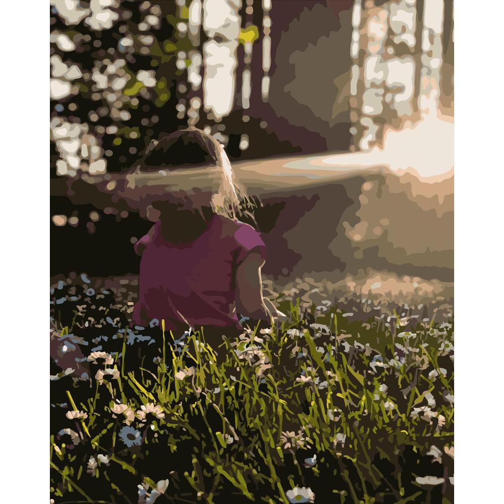 Картина по номерам Strateg Премиум Рассвет в лесу 40x50 см (GS318)