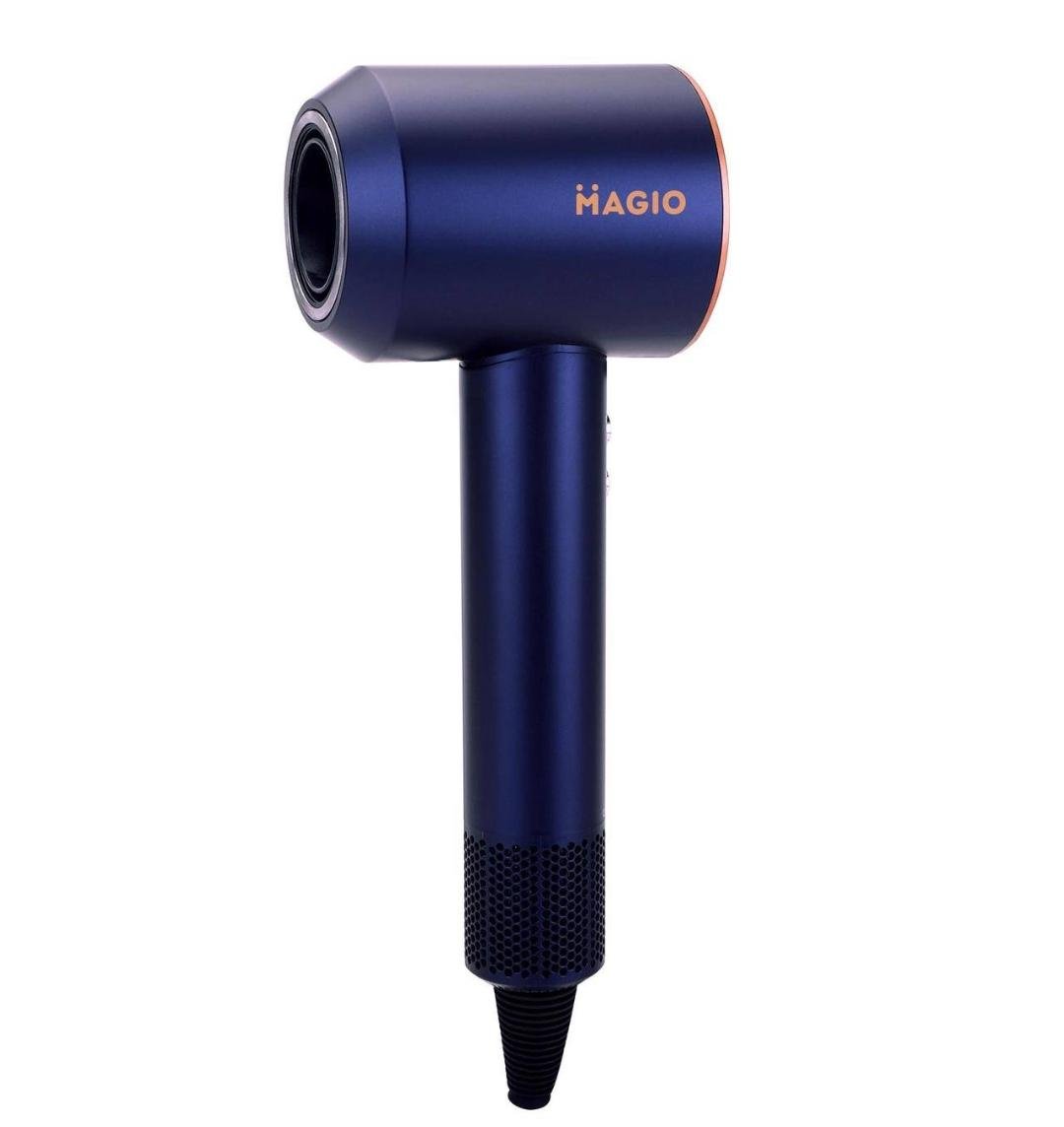 Фен для волос Magio 5 насадок 1500 Вт Синий (MG-162)