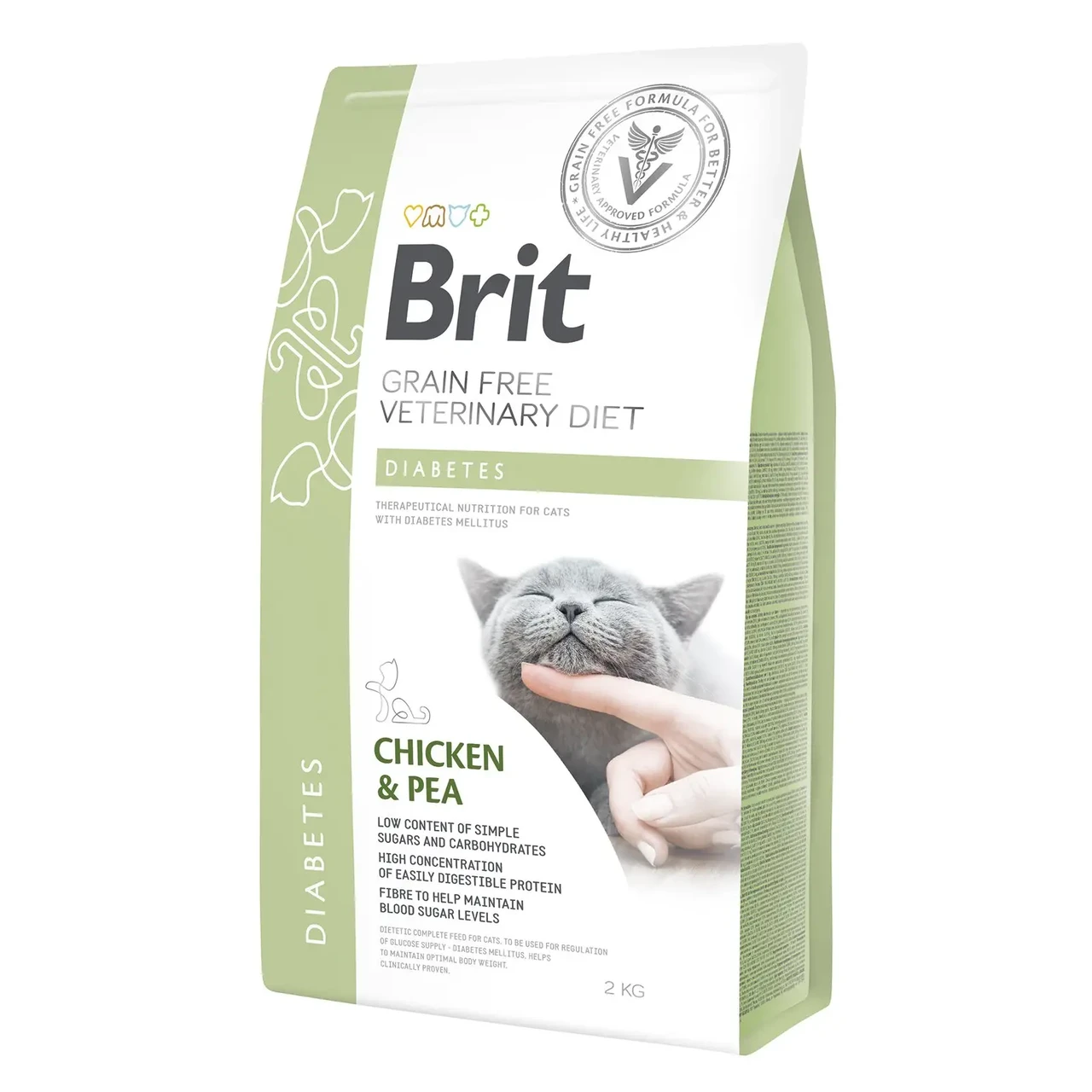Сухий корм для котів при цукровому діабеті Brit GF Veterinary Diet Diabetes 2 кг (170969/528523) Сухий корм для котів при цукровому діабеті Brit GF Veterinary Diet Diabetes 2 кг (170969/528523)