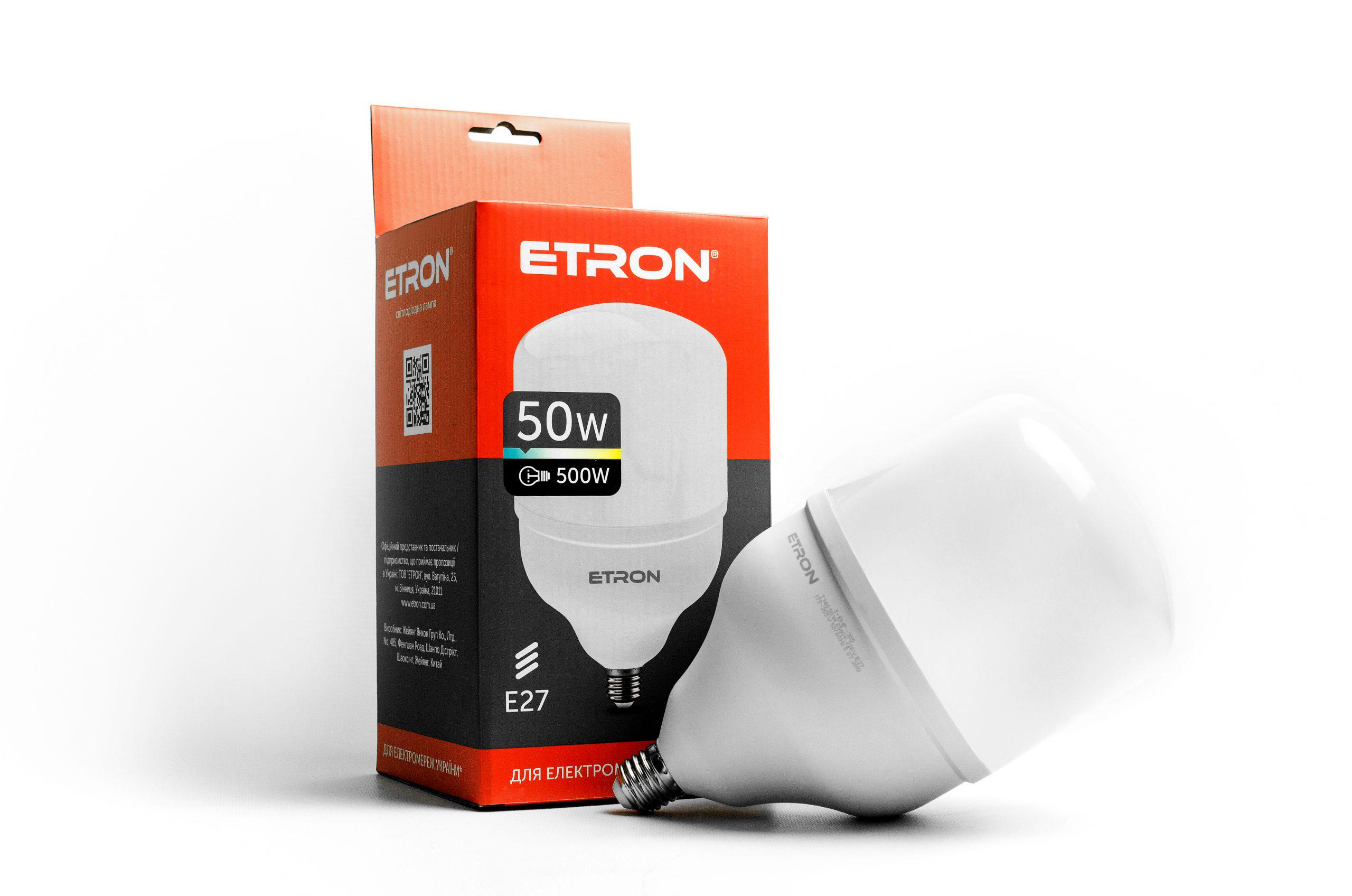 Лампа LED ETRON High Power 1-EHP-305 T140 50W 6500K 220V E27