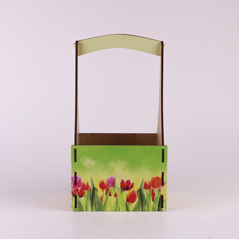 Корзина з тюльпанами маленька (3353)