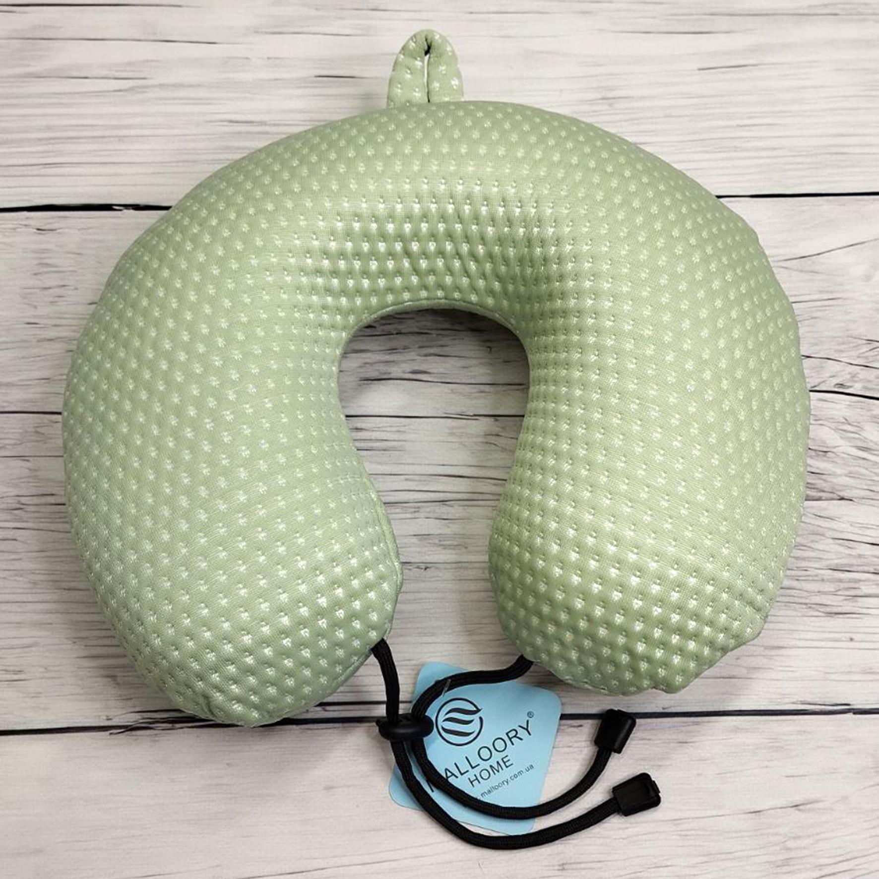 Подушка для путешествий Malloory Home 28х30 см Оливковый (18572279)